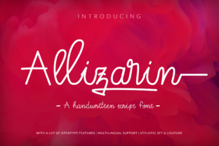 Allizarin: A Playful Handwritten Font for Editorial Design