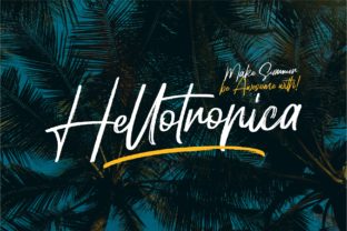 Hellotropica: A Handwritten Font with Tropical Flair for Web Design
