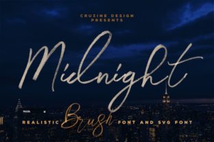 Midnight Font: A Handwritten Typeface for Editorial Elegance