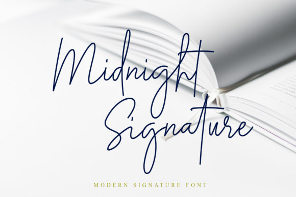 Midnight Signature: A Stylish Script Font for Authentic Branding